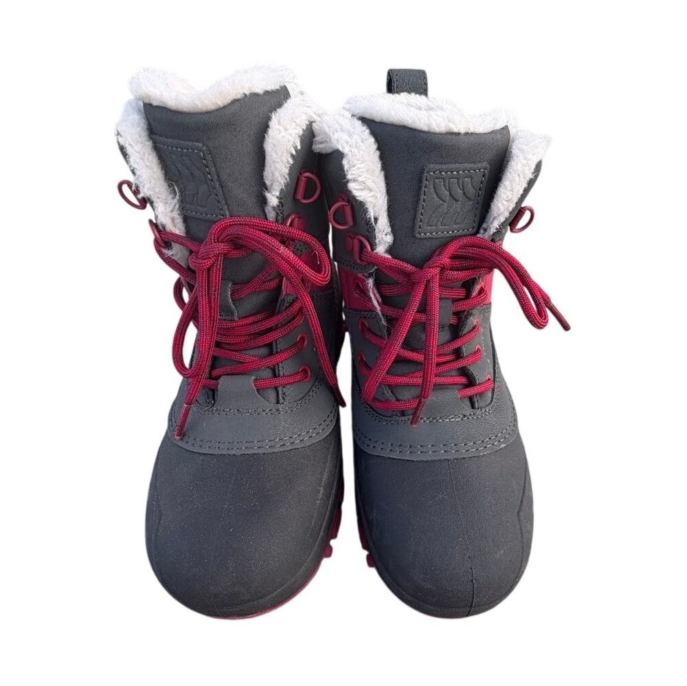 All in Motion Girl's Snow Boots - Gray/Magenta - Size 4 (youth)